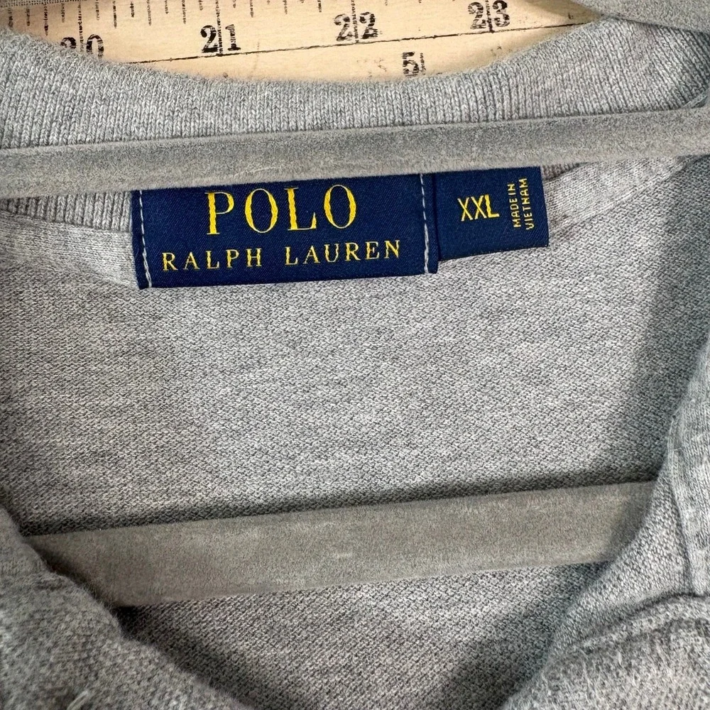 Polo Ralph Lauren Polo Shirt Mens Size 2XL Gray Short Sleeve Casual Preppy‎